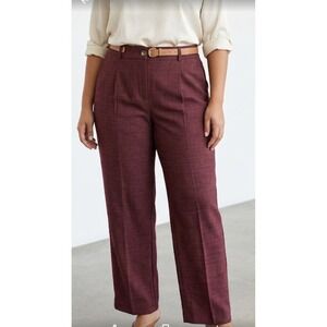 SOHO Apparel Ltd Women's Wide-Leg Sz 10  Pants Maroon